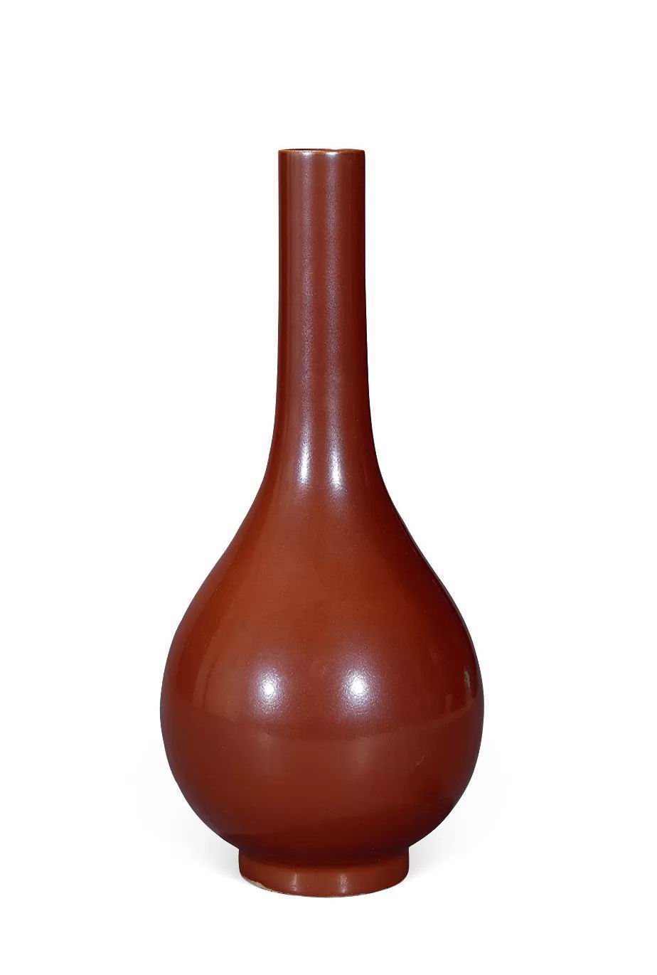 a05清中期 酱釉直颈瓶 -1（高29.5cm.jpg