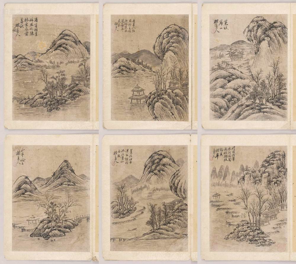 吴镇-1-8（26×19cm×6册页.jpg