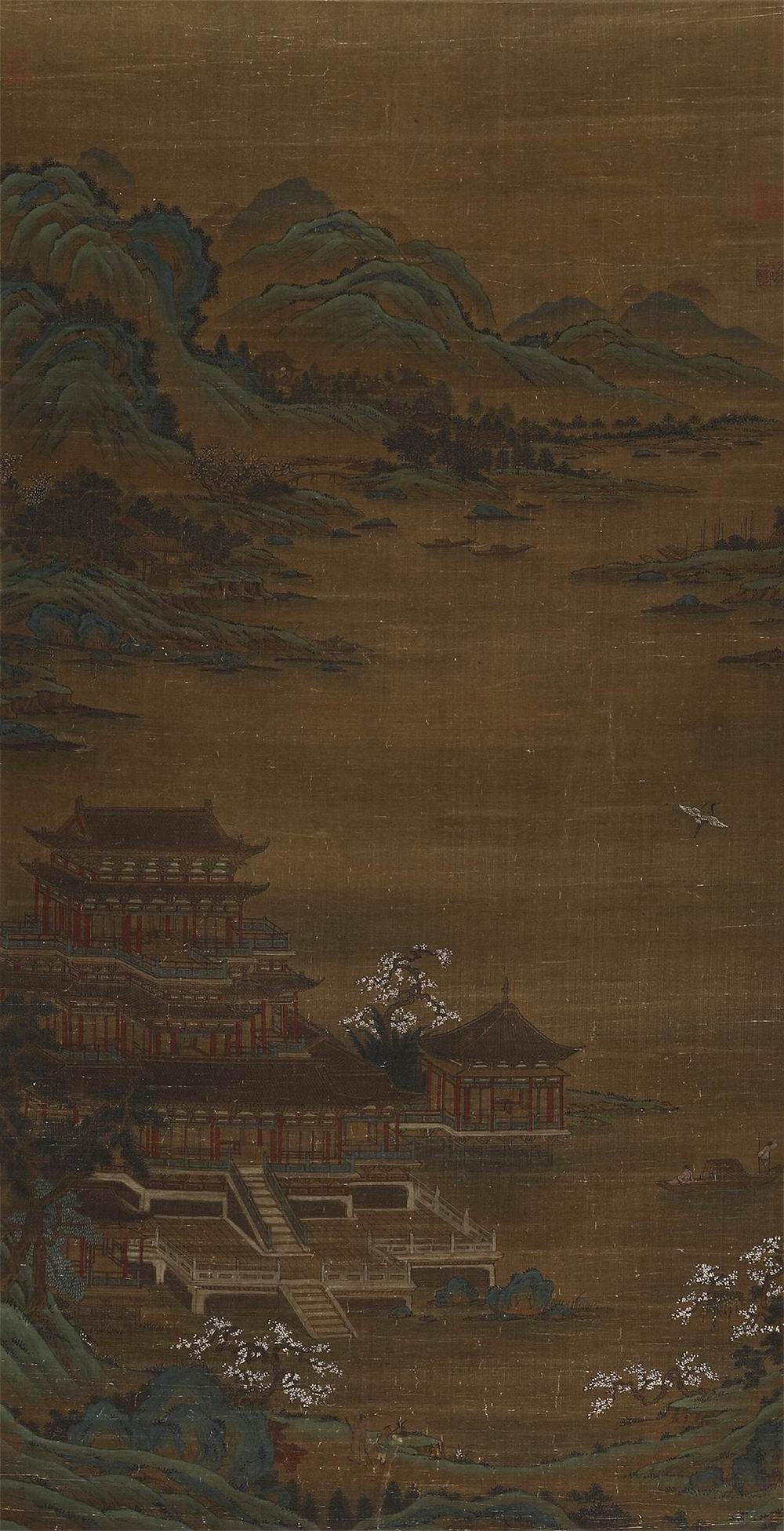 赵伯驹-2-8（126x65cm绢轴.jpg